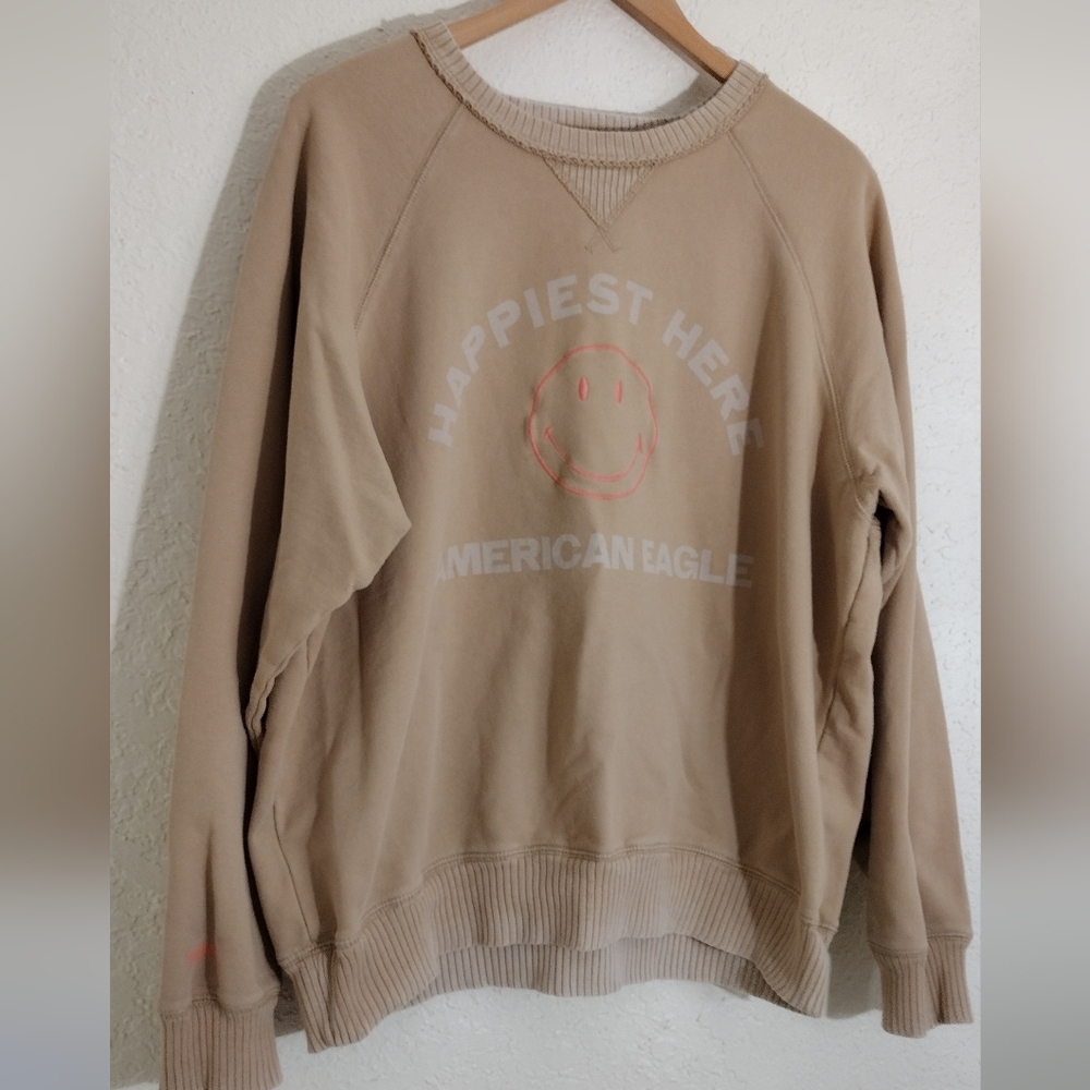 American Eagle Funday Graphic Raglan-Sleeve Sweatshirt - Picture 4 of 9
